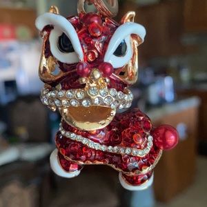 Lucky Chinese Red lion keychain